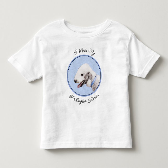 Bedlington Terrier Painting - Original Dog Art Toddler T-Shirt (Front)