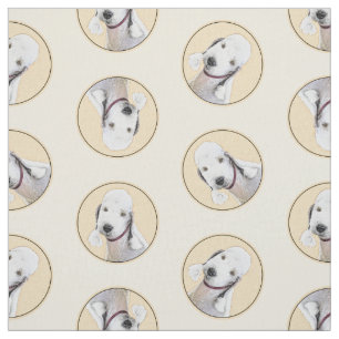 Bedlington Terrier Painting Sandy Colour Dog Art Fabric