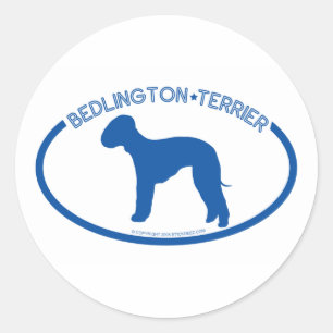 Bedlington Terrier Silhouette Sticker