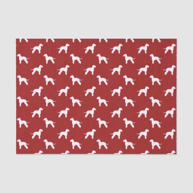 Bedlington Terrier Silhouettes Pattern Tissue Paper (Front)