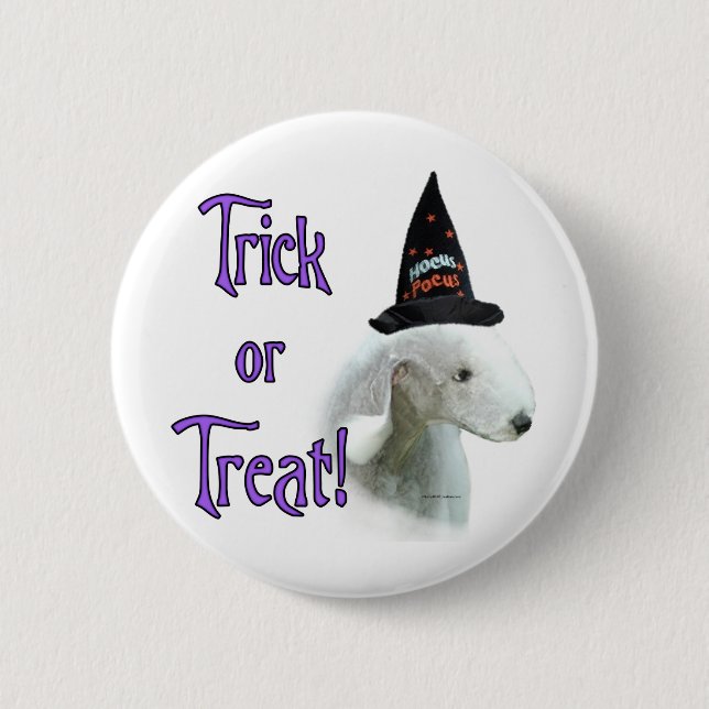 Bedlington Terrier Trick 6 Cm Round Badge (Front)