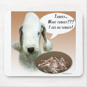 Bedlington Terrier Turkey Mouse Pad
