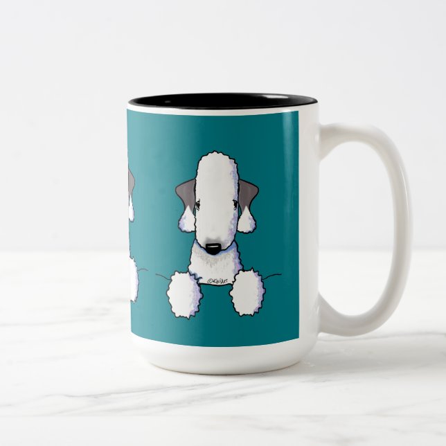 Bedlington Terrier Two-Tone Coffee Mug (Right)