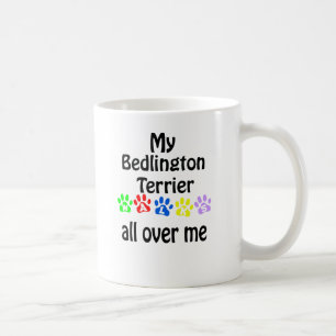 Bedlington Terrier Walks Design Coffee Mug