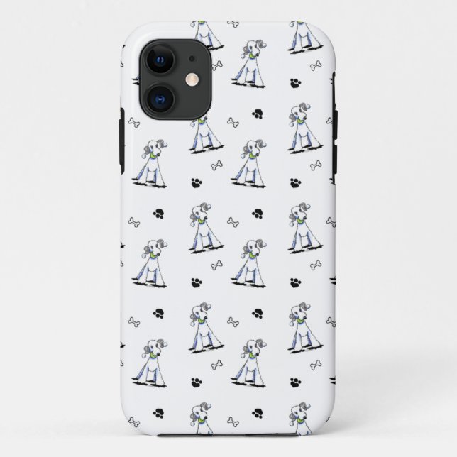 Bedlington Terriers Bones n Paws Case-Mate iPhone Case (Back)