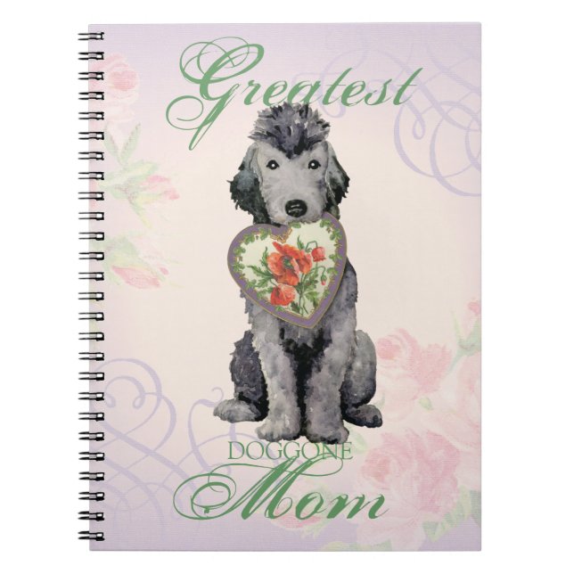 Bedllington Terrier Heart Mum Notebook (Front)