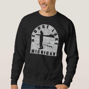 Bedore Lake Ice Fishing Michigan Sweatshirt