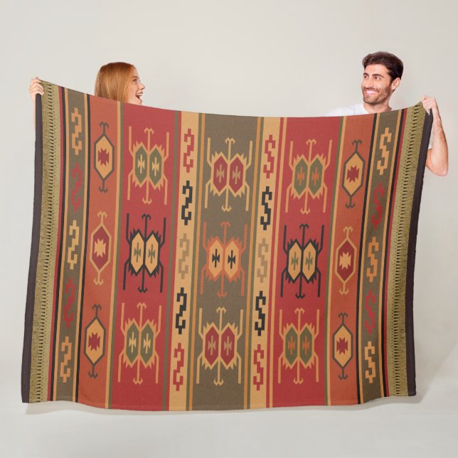 Bedouin "Camel Bag" Fleece Blanket (In Situ)