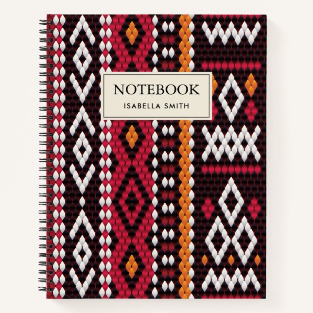 Bedouin Sadu Fabric Pattern Notebook (Front)