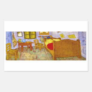 Bedroom at Arles by Vincent Willem van Gogh Rectangular Sticker