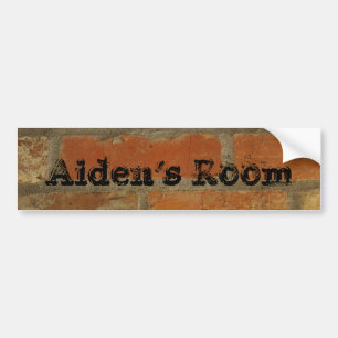 bedroom door name sticker