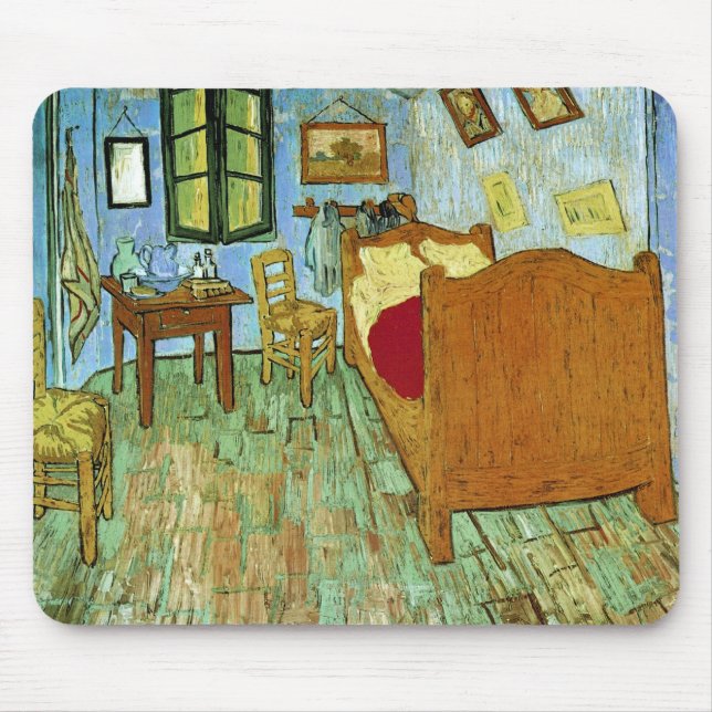 Bedroom in Arles (F484) Van Gogh Fine Art Mouse Pad (Front)