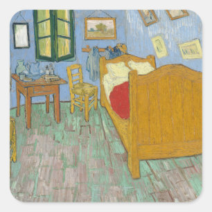 Bedroom in Arles   Van Gogh's Bedroom Square Sticker