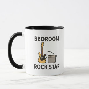 Bedroom Rock Star Guitar & Amp Design for Musician Mug