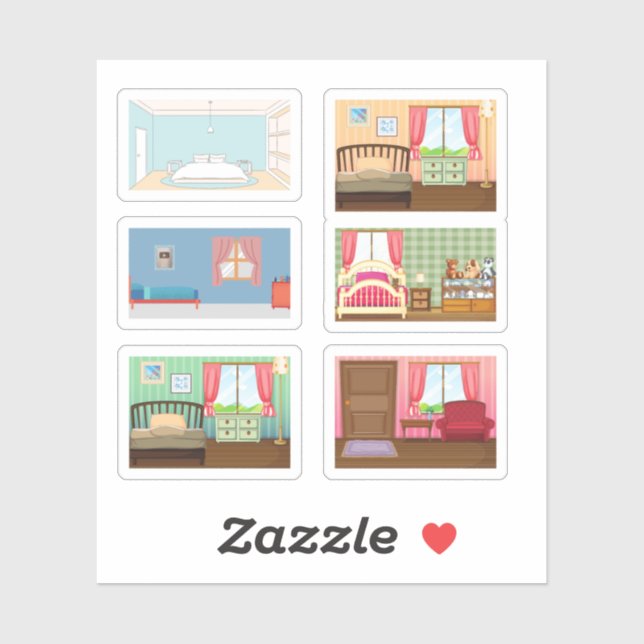 Bedroom Stickers (Sheet)