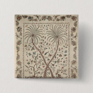 Bedspread with Palm Tree Motifs 15 Cm Square Badge