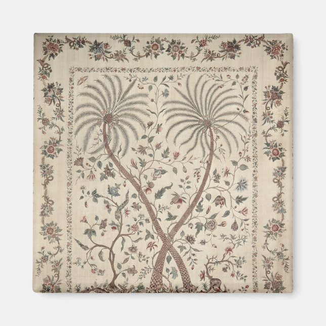 Bedspread with Palm Tree Motifs Magnet (Front)