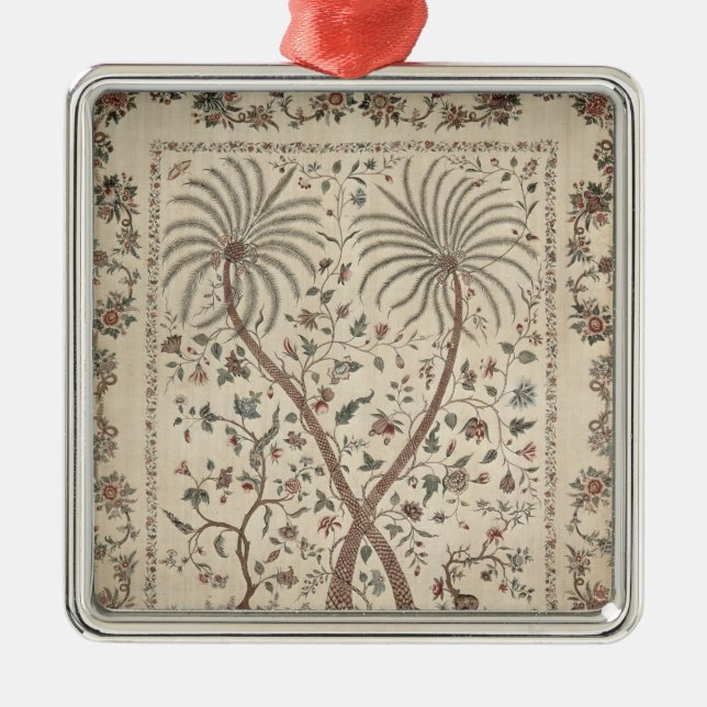 Bedspread with Palm Tree Motifs Metal Ornament (Front)