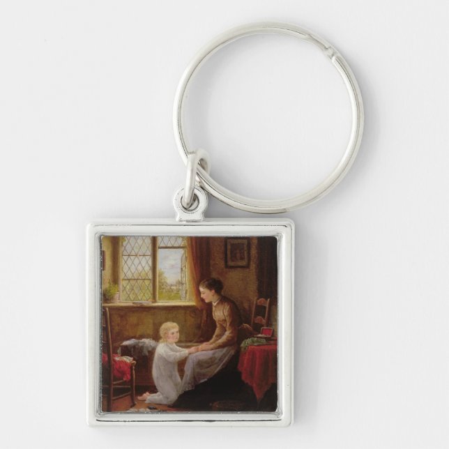 Bedtime, 1890 (oil on panel) key ring (Front)