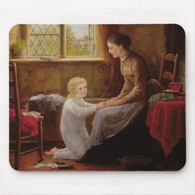 Bedtime, 1890 (oil on panel) mouse pad (Front)