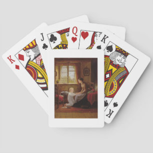 Bedtime, 1890 (oil on panel) playing cards