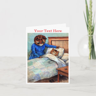 Bedtime by Louis Wain Card