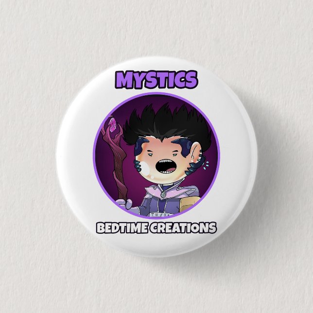 Bedtime Creations Mystics Button (Front)