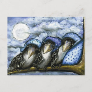 Bedtime crows by Tanya Bond Postcard
