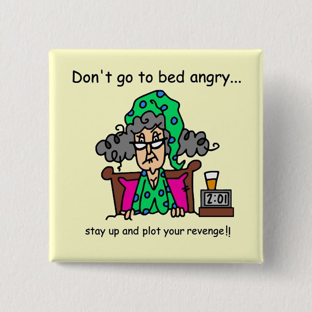Bedtime Humour 15 Cm Square Badge (Front)