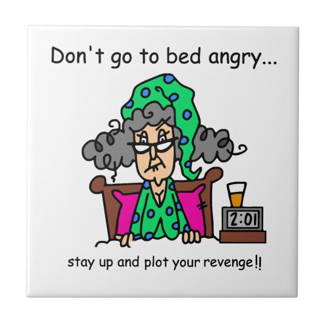 Bedtime Humour Ceramic Tile (Front)