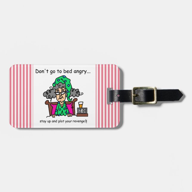 Bedtime Humour Luggage Tag (Front Horizontal)