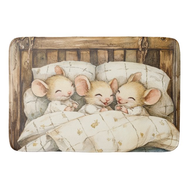 Bedtime Mice Bath Mat (Front)