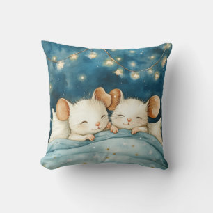 Bedtime Mice Throw Pillow
