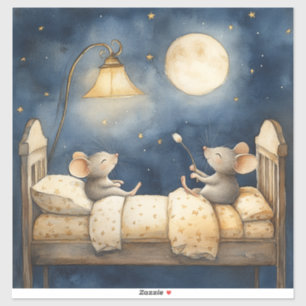 Bedtime Mice Vinyl Sticker
