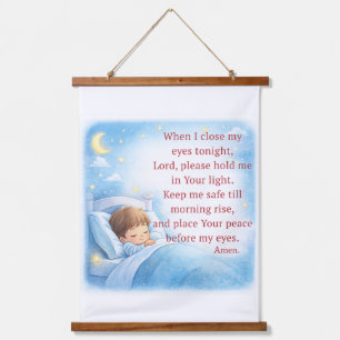Bedtime Prayer for Kids Hanging Tapestry