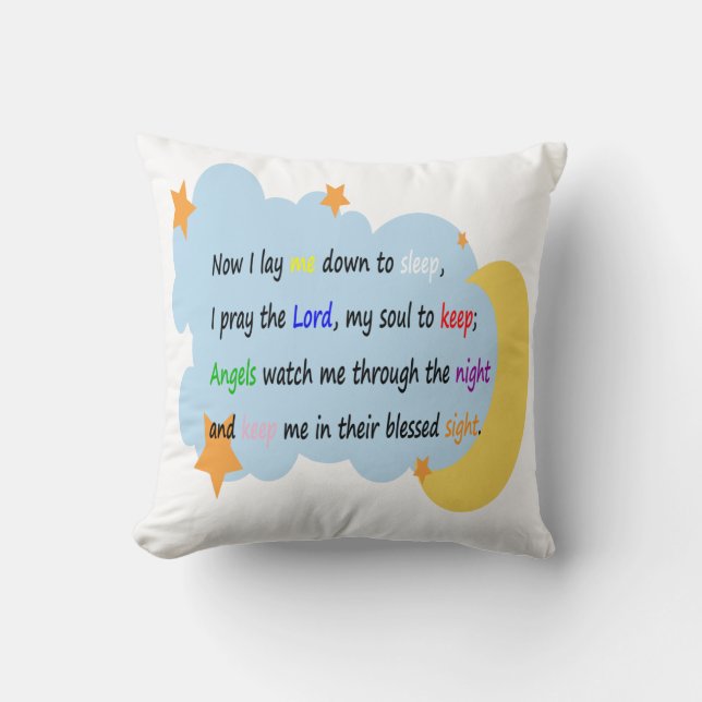 Bedtime Prayer Pillow (Boys) (Front)
