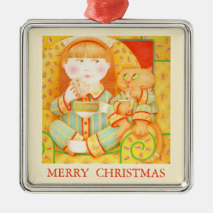 BEDTIME SNACK Premium Ornament + Text / Cream