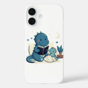 Bedtime Stories with a Warmhearted Dino Dad iPhone 16 Case