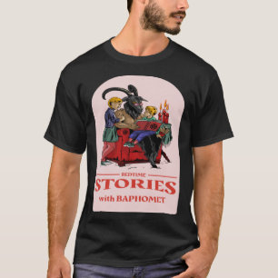 Bedtime Stories With Baphomet Dark Humour Satan T-Shirt