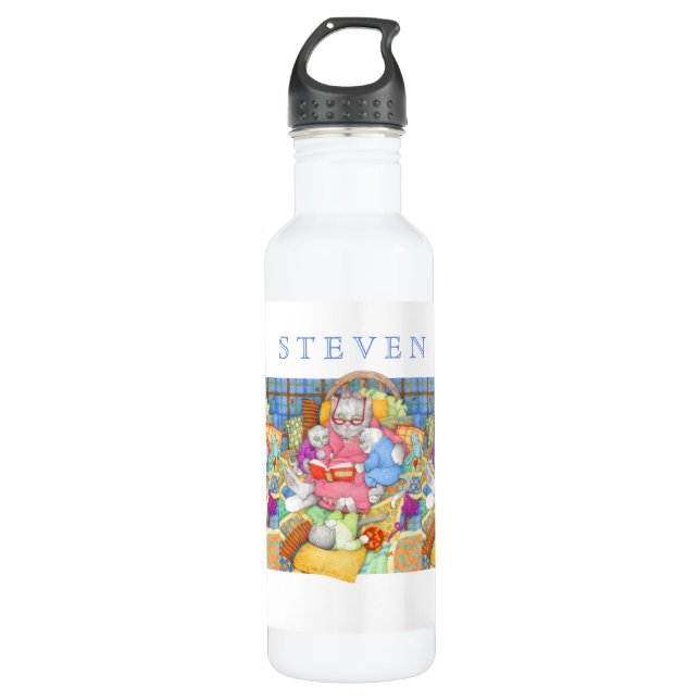 BEDTIME STORY 24 oz Water Bottle (Front)