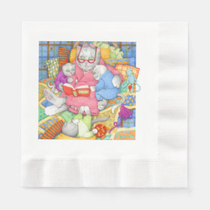 BEDTIME STORY Coined Lunch Paper Napkins