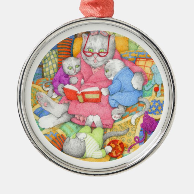 BEDTIME STORY Premium Round Ornament (Front)