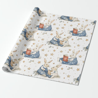 Bedtime Story Rabbit Wrapping Paper