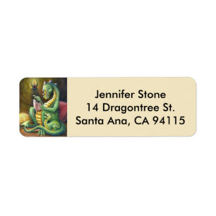 Bedtime Tales Dragon address Label Return Address Label