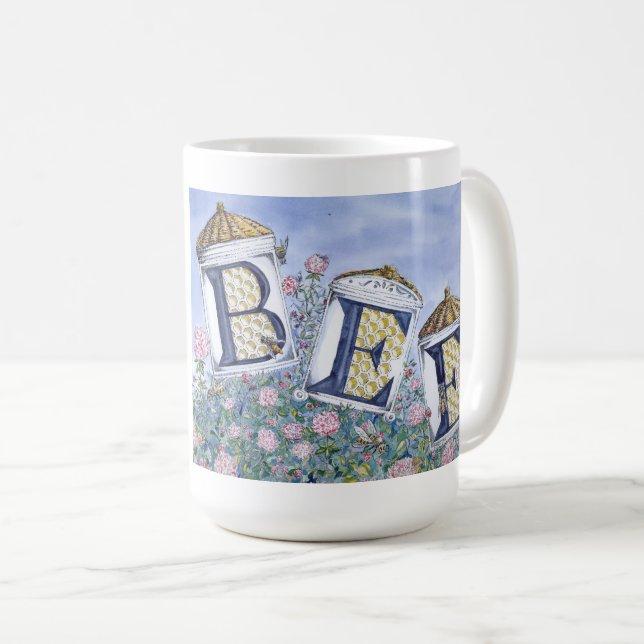 "BEE" 15oz Coffee Mug (Front Right)