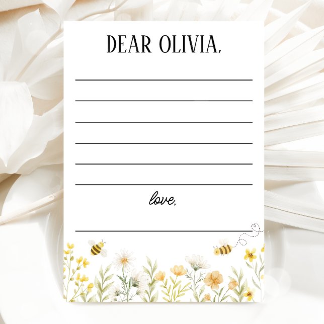 Bee 1st Birthday Time Capsule Card (Creator Uploaded)