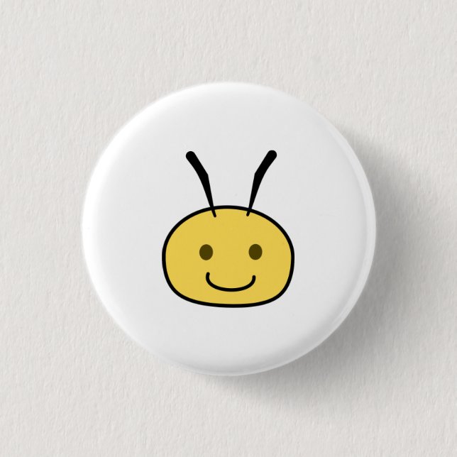 Bee 3 Cm Round Badge (Front)