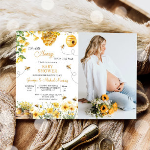Bee A Little Honey is on the Way Baby Shower Invitation