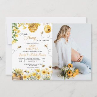Bee A Little Honey is on the Way Baby Shower Invitation