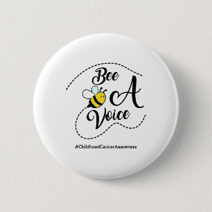 Bee A Voice Childhood Cancer Awareness 6 Cm Round Badge